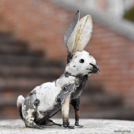 lapin métal recyclé décoration jardin