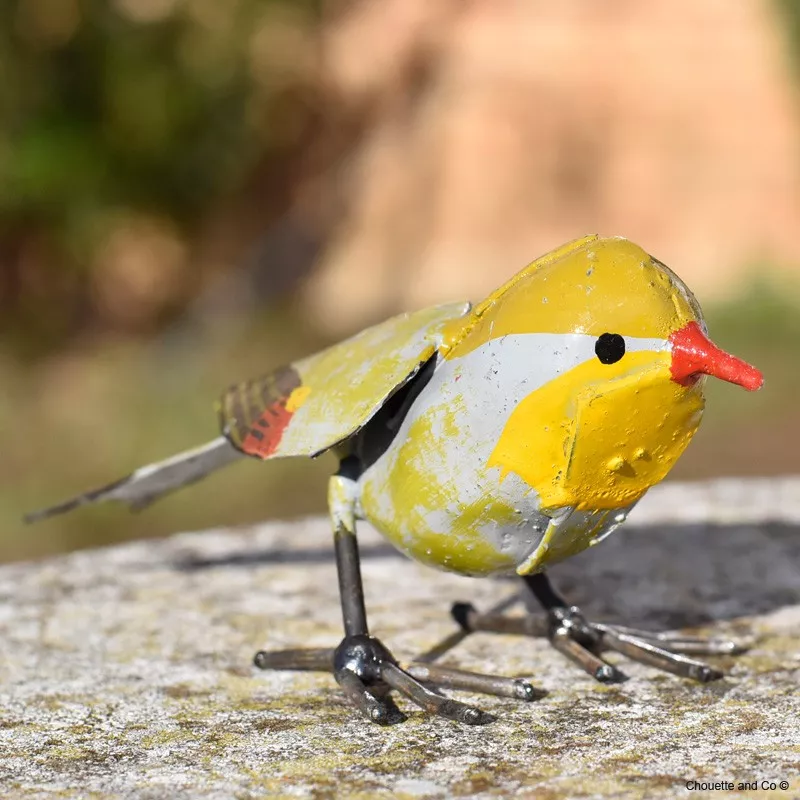oiseau mésange métal recyclé décoration jardin