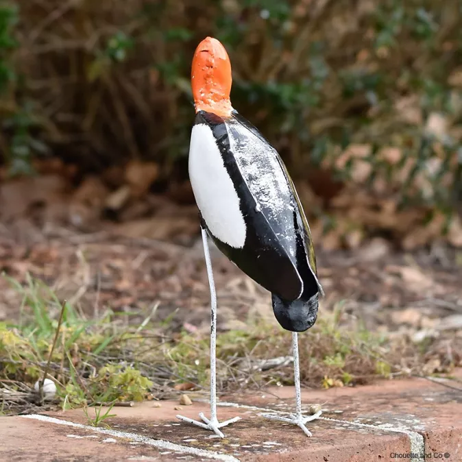 avocette blanche métal recyclé décoration jardin