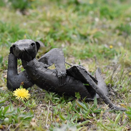 suricate métal recyclée décoration jardin