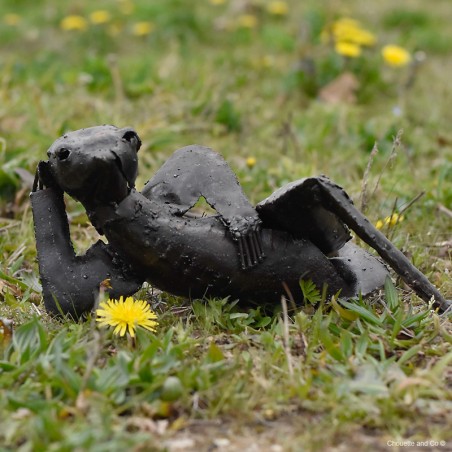 suricate métal recyclée décoration jardin
