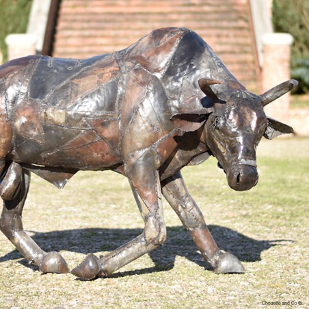 Taurillon XL en métal naturel