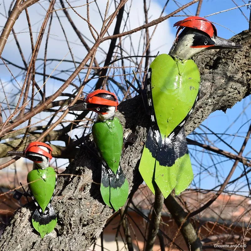 pic vert métal recyclé décoration jardin