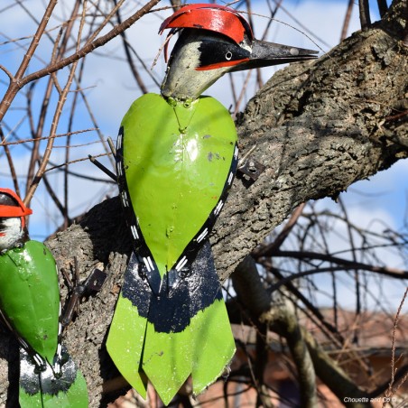 pic vert métal recyclé décoration jardin