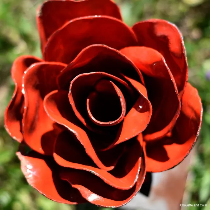 Déco rose peinte moyen modèle