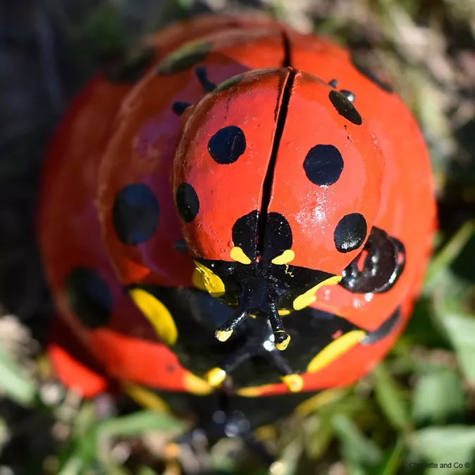 coccinelle métal recyclé décoration jardin