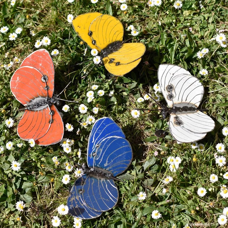 Papillon fût ailes ouvertes