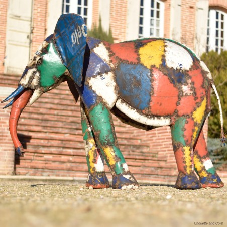Éléphant couleur fût XL