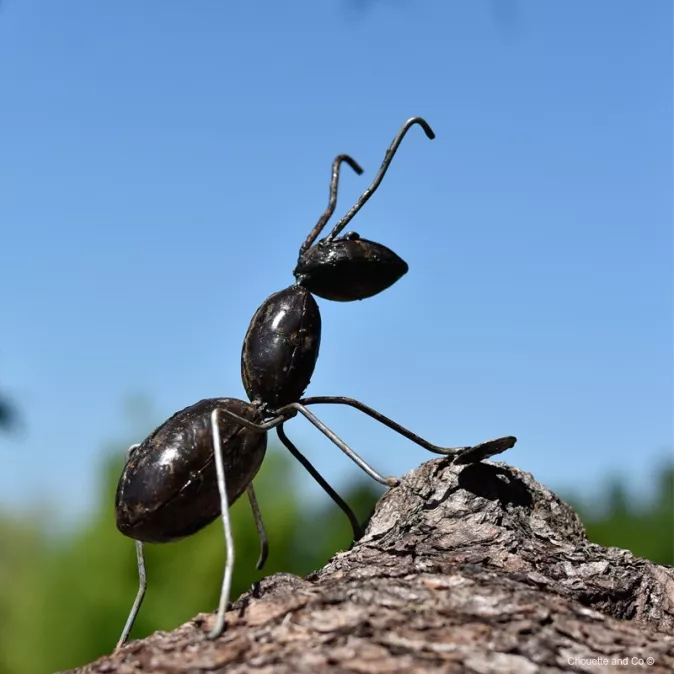 fourmi metal recyclé decoration jardin