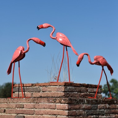 Flamant rose peint