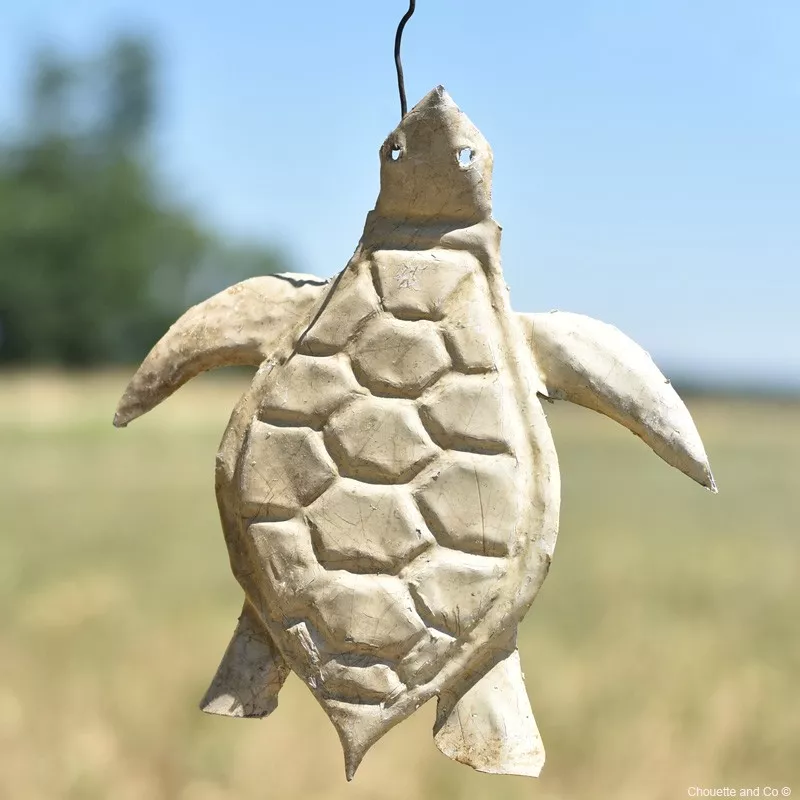 Tortue blanche applique murale