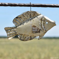 Poisson feuille applique murale