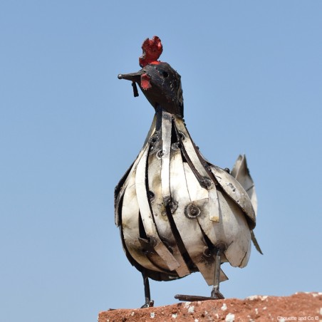 Poule lamelles blanches petit modèle