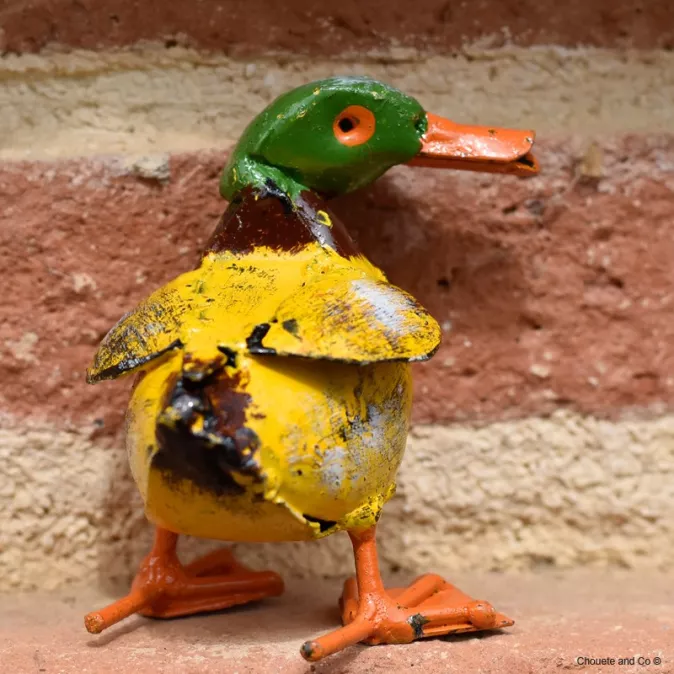 Canard mini peint main