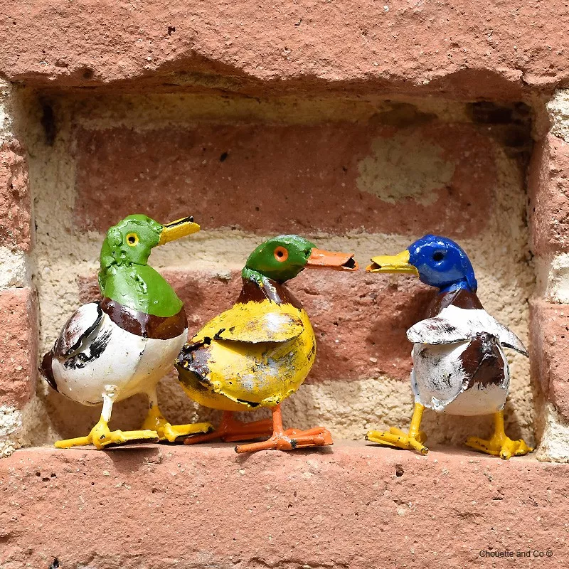 Canard mini peint main