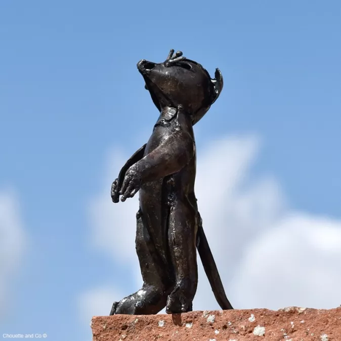 suricate métal recyclée décoration jardin