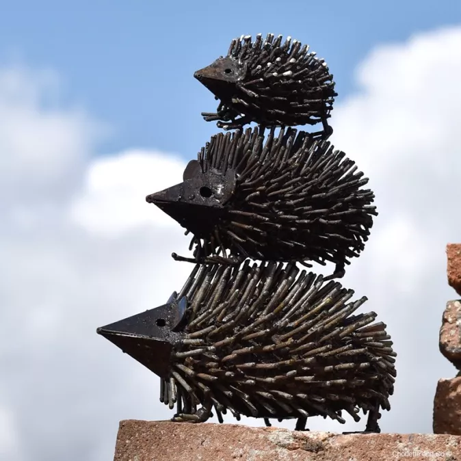 hérisson métal recycle décoration jardin
