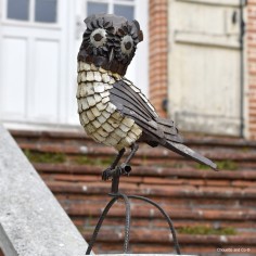 Chouette faite main en métal galvanisé