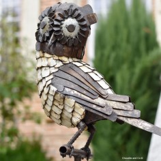 Chouette faite main en métal galvanisé 2