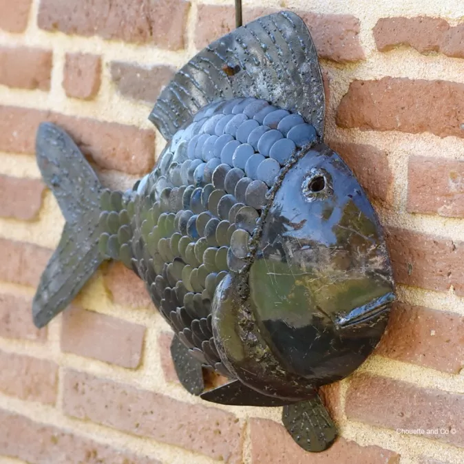 Poisson écailles applique murale