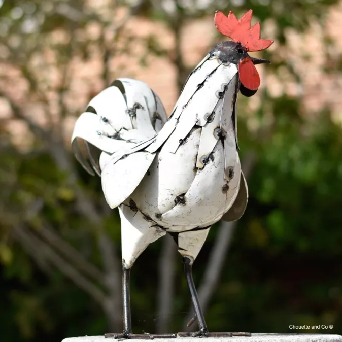 Coq blanc grand modèle