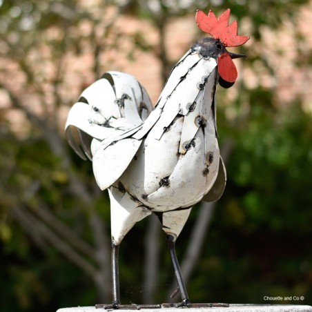 Coq blanc grand modèle