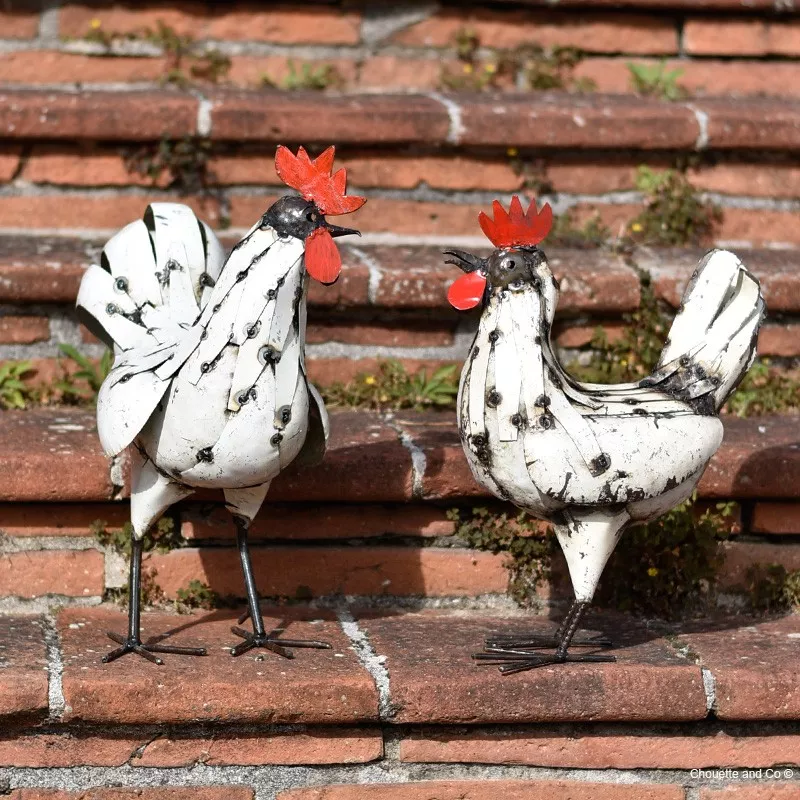 Coq blanc grand modèle