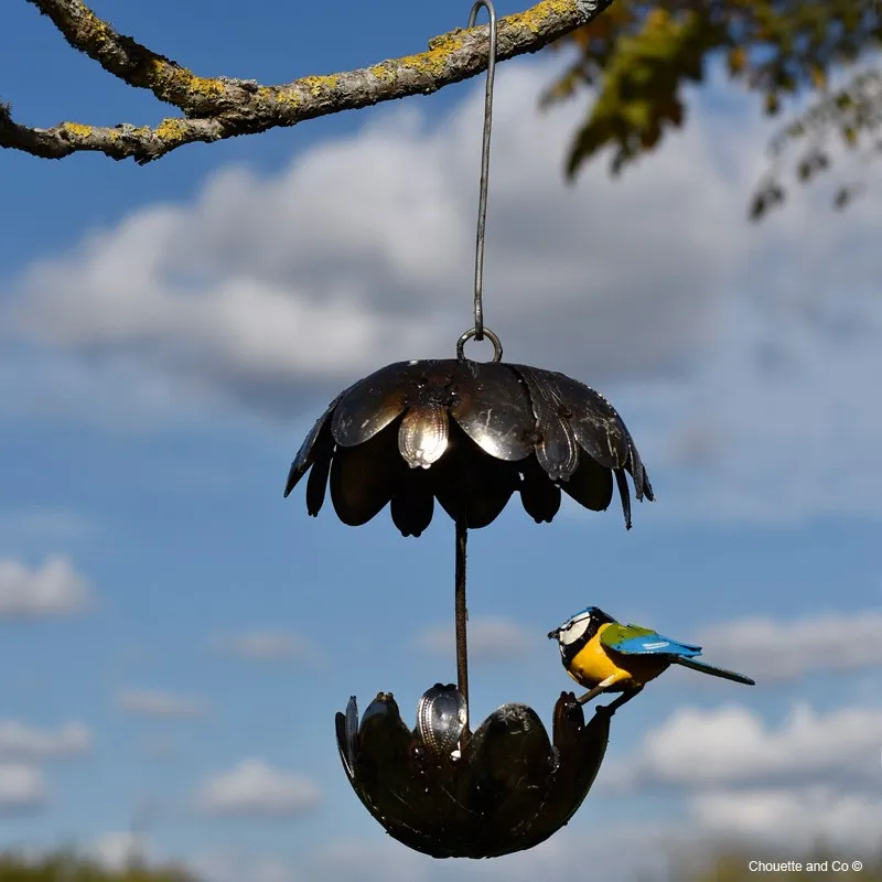 Suspension mangeoire cuillère mésange
