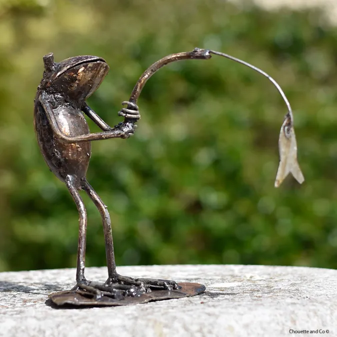 Grenouille sur feuille petit modèle