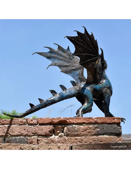 Dragon couleur en métal fût