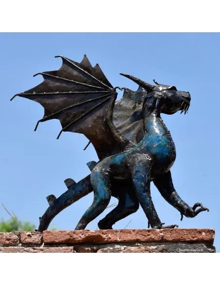 Dragon couleur en métal fût