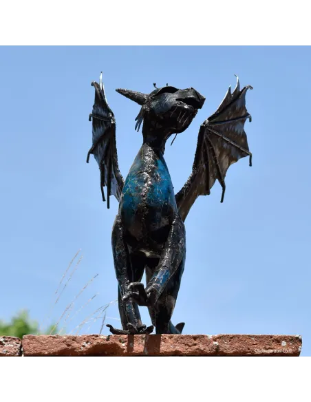 Dragon couleur en métal fût