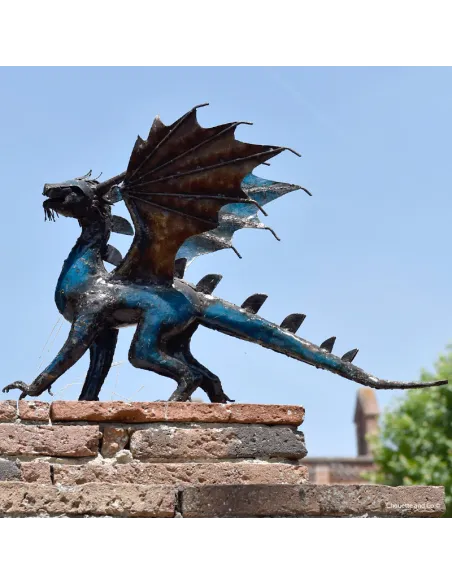 Dragon couleur en métal fût