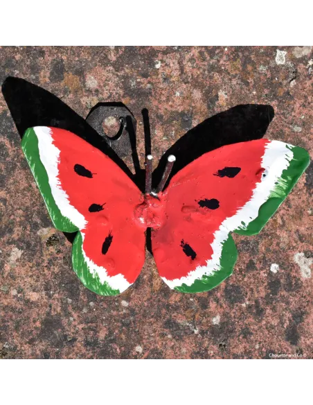 papillon couleur métal recyclé décoration jardin