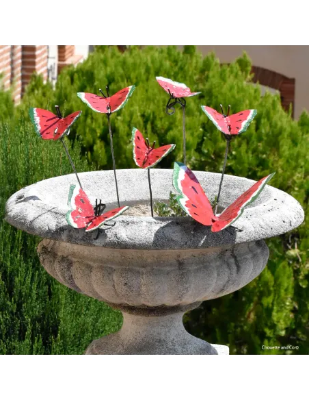 papillon couleur métal recyclé décoration jardin