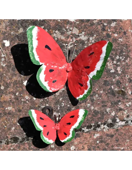 papillon couleur métal recyclé décoration jardin