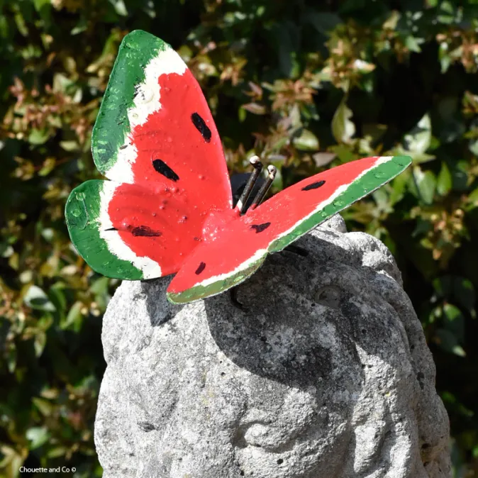 papillon couleur métal recyclé décoration jardin