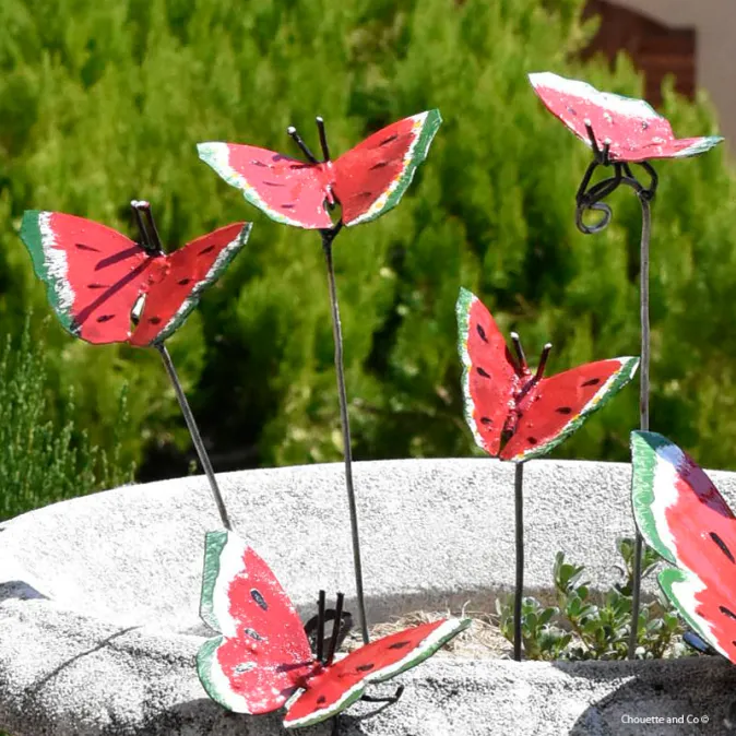 papillon couleur métal recyclé décoration jardin