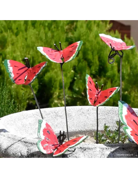 papillon couleur métal recyclé décoration jardin