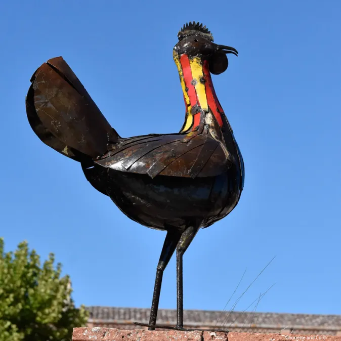 Poule "Paulette" en métal