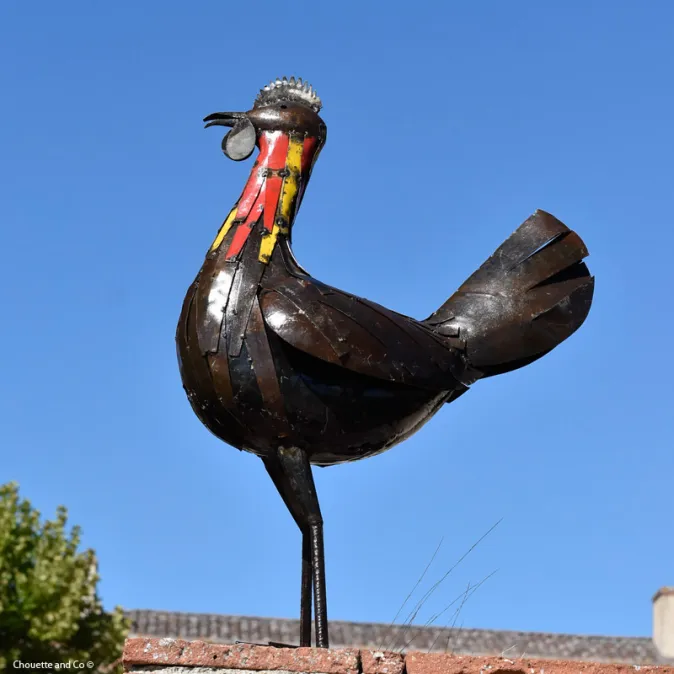 Poule "Paulette" en métal