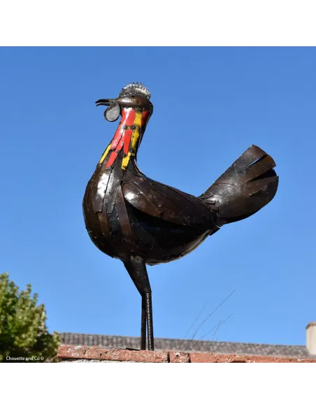 Poule "Paulette" en métal