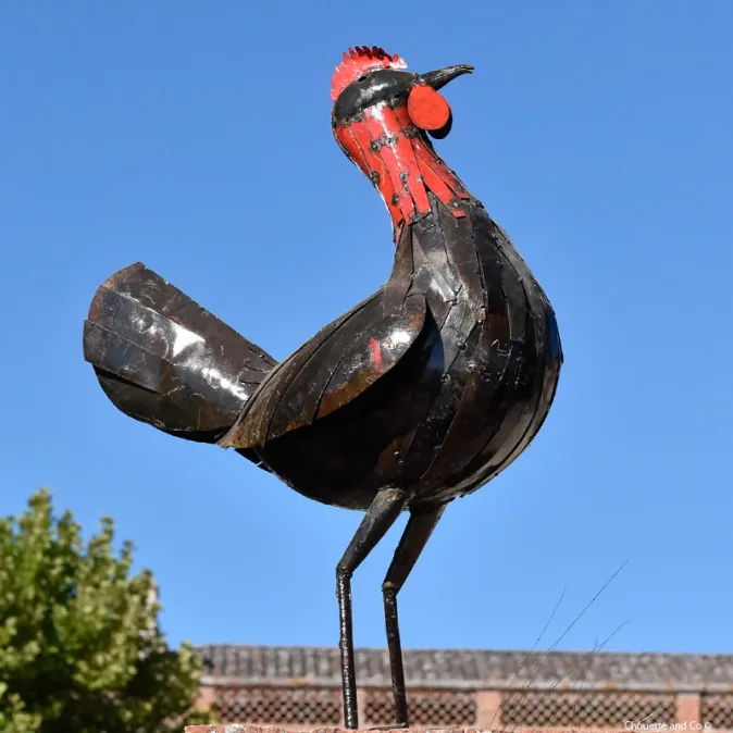 Poule "Patricia" en métal