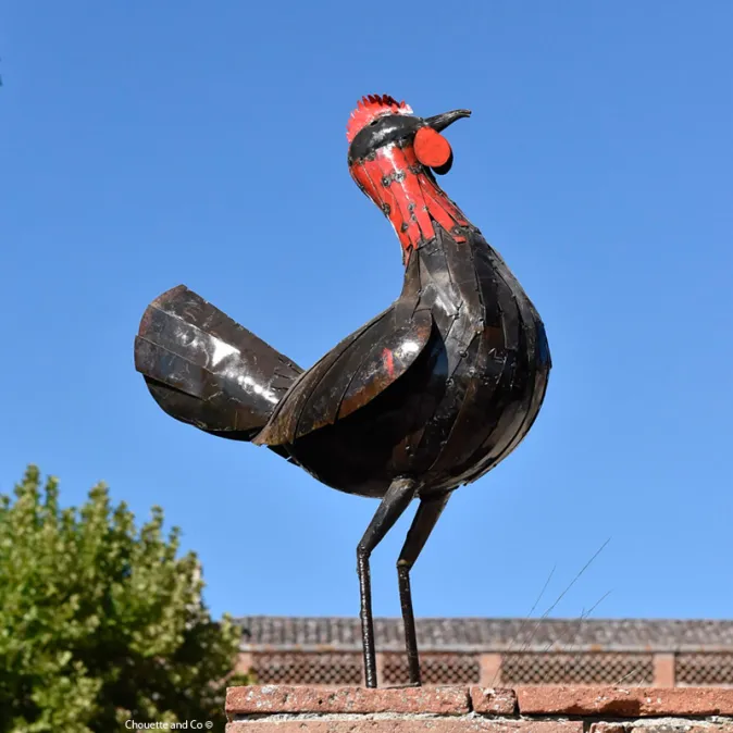 Poule "Patricia" en métal