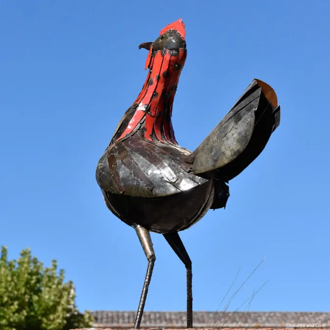 Poule "Patricia" en métal