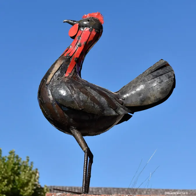 Poule "Patricia" en métal
