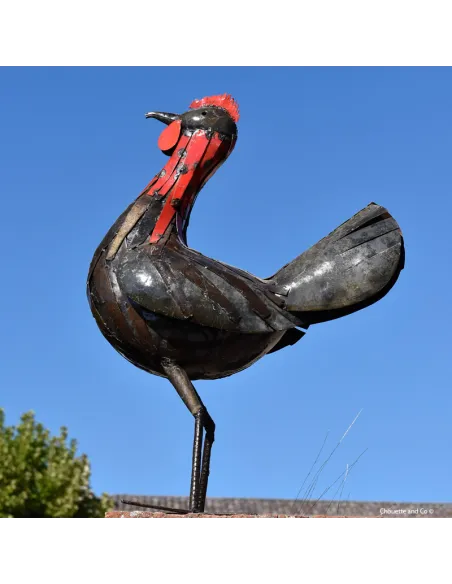 Poule "Patricia" en métal